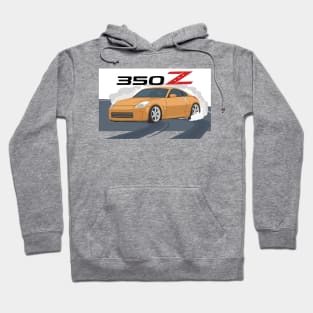 car 350z drift gold orange Hoodie